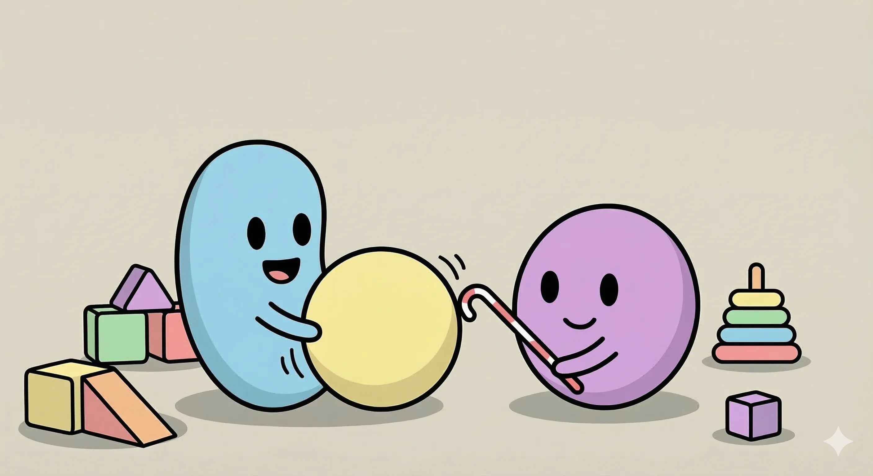 Abstract illustration representing collaborative team discovery and immersive learning